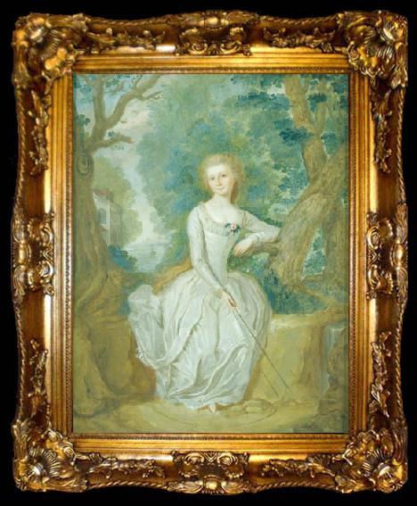 framed  Joseph Whiting Stock Portrait of a woman, ta009-2